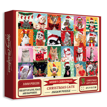 Weihnachtskatze -Puzzles 1000 Stücke